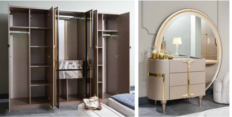 Kleiderschrank Luxus Schrank Schlafzimmer Möbel Italienische Art Holz Schränke