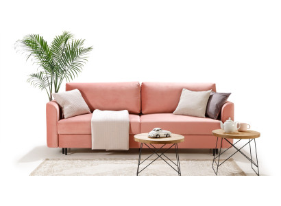 Sofá de três lugares com design moderno