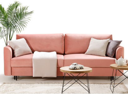 Sofá de três lugares com design moderno