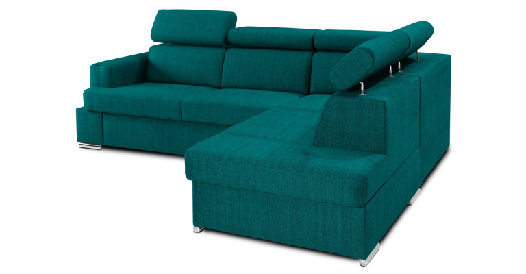 Sofá moderno em forma de L com função de cama