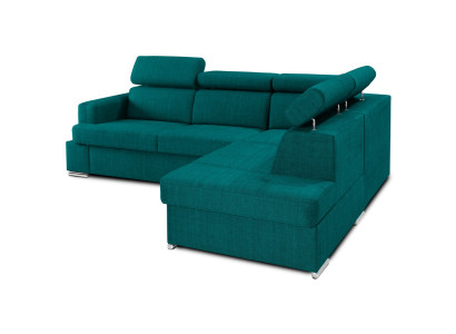 Sofá moderno em forma de L com função de cama