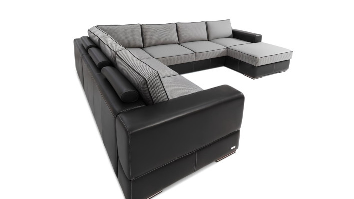 Sofá em forma de U com função de cama