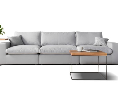 Sofá cinza moderno para três pessoas