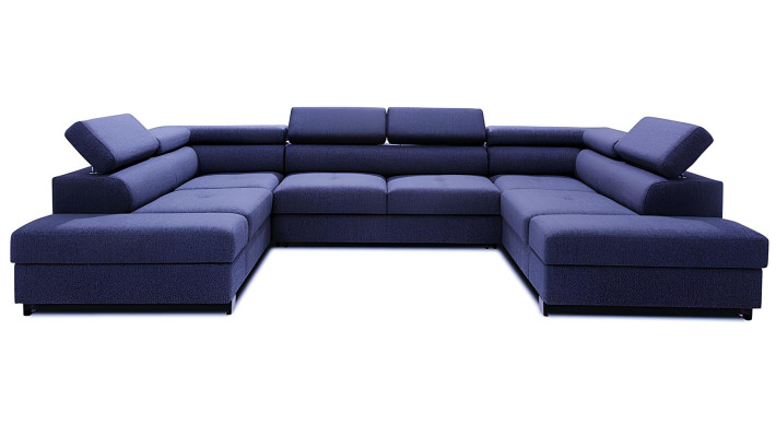 Banco em forma de U com função de cama e armazenamento de tecido