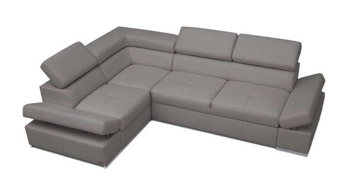 Sofá de canto moderno 100% couro