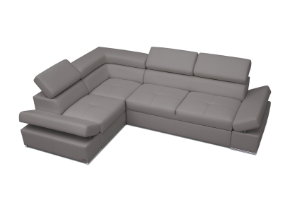 Sofá de canto moderno 100% couro