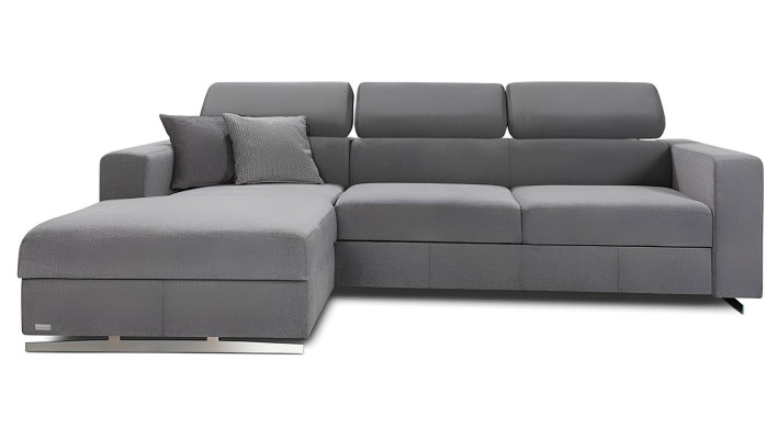 Sofá moderno em forma de L com função de cama