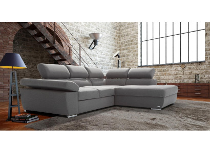 Sofá de canto moderno com função de cama e espaço de armazenamento