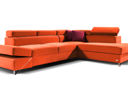 Moderno sofá em L com mecanismo de cama