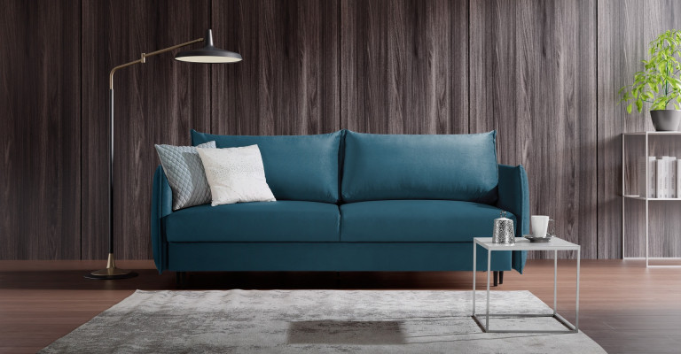 Sofá moderno de casal com função de cama