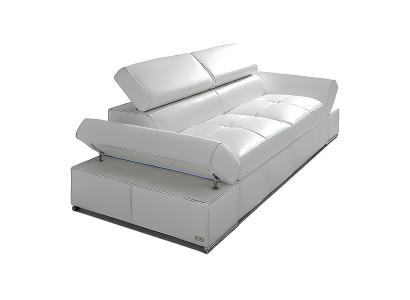 Sofá de casal funcional em 100% couro italiano