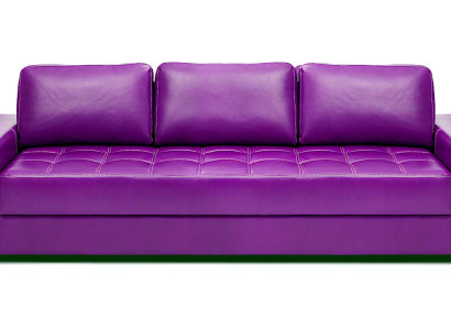 Sofá de design moderno de 3 lugares com função de cama em couro 100% italiano