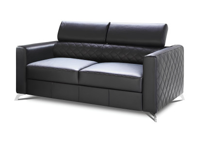 Moderno sofá de casal em couro 100% italiano