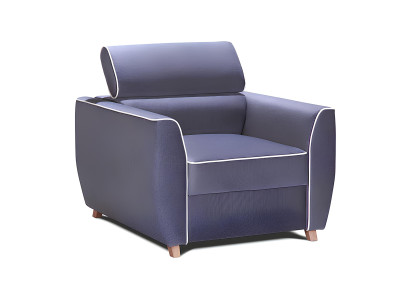 Cadeira de design com capa de tecido para 1 pessoa na sala de estar