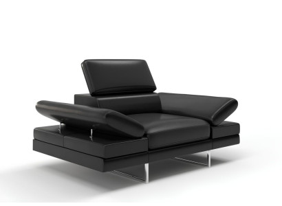 Cadeira Relex Lounge TV da Dizaina, clube de couro para 1 pessoa