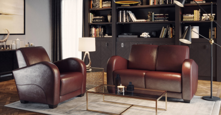 Moderno cadeira de couro 100% italiano para a sala de estar