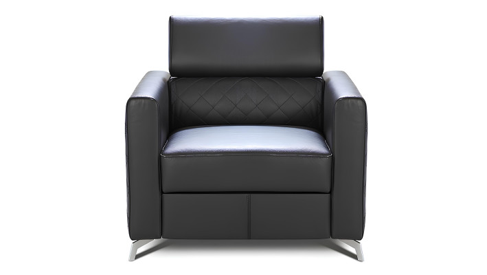 Cadeira estofada Dizainera Relex de 100% couro italiano para 1 pessoa