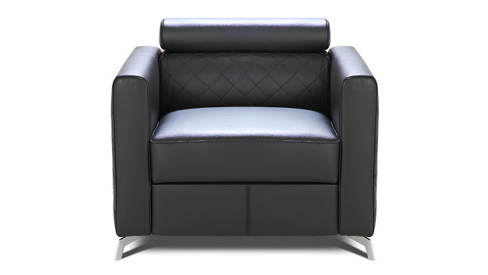 Cadeira estofada Dizainera Relex de 100% couro italiano para 1 pessoa