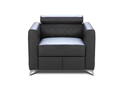 Cadeira estofada Dizainera Relex de 100% couro italiano para 1 pessoa