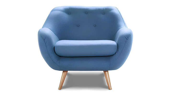 Cadeira Dizaina para uma pessoa para relaxar diante da televisão, nova azul