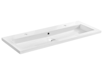 Banheira dupla de cerâmica com base branca