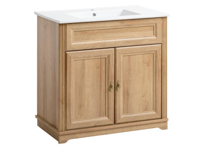 Armário de banheiro móvel 80 cm em estilo rústico