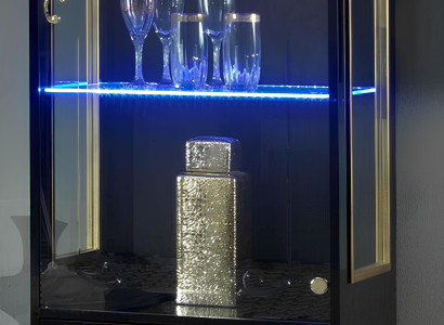 Skapis Vitrail Glans Sort