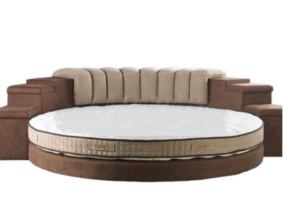 Rundes Bett Moderne Design Luxus Polster Rund Betten Textil Stoff