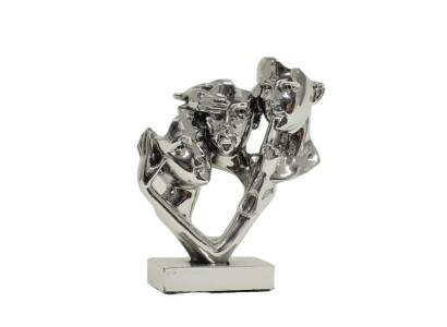 Estátua decorativa em prata 22 cm