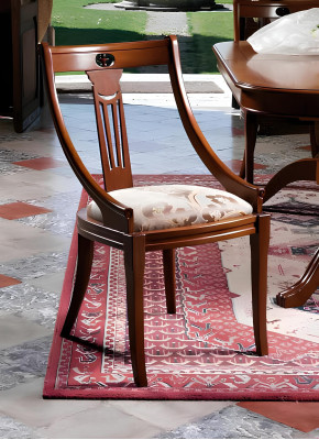 Conjunto de cadeiras estofadas de design clássico 4x barroco em madeira