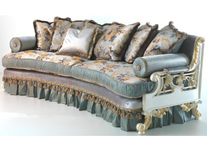 Sofá de design italiano azul para 4 pessoas