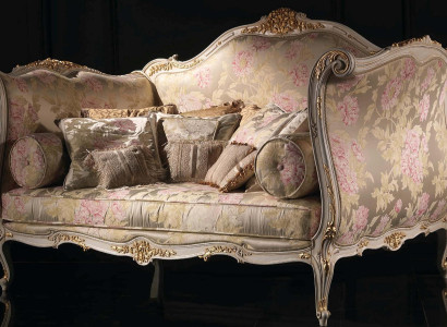 Sofá Dizaina para 4 pessoas, cadeira, tecido de veludo em 4 partes, móveis clássicos