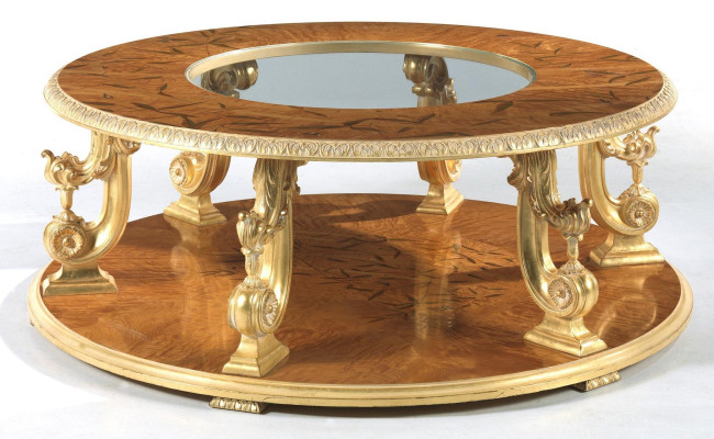 Mesa de café de madeira maciça