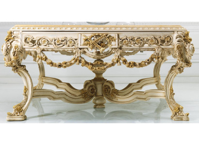 Mesa de jantar de madeira maciça estilo antigo