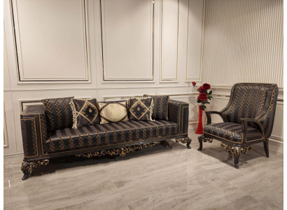 Conjunto de poltronas Mukava 3+1+1 com mesa