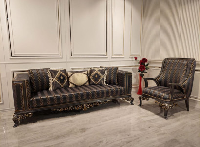 Conjunto de poltronas Mukava 3+1+1 com mesa