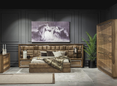 Conjunto de móveis de quarto elegante em 6 peças.