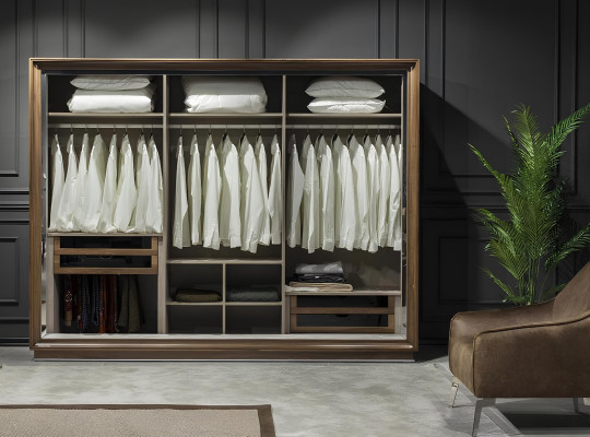 Conjunto de móveis de quarto elegante em 6 peças.