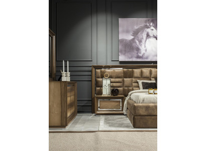 Mesa de cabeceira luxuosa para quarto moderno