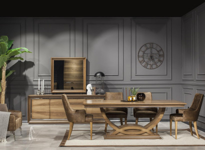 Cadeira de luxo em couro com padrão de couro marrom