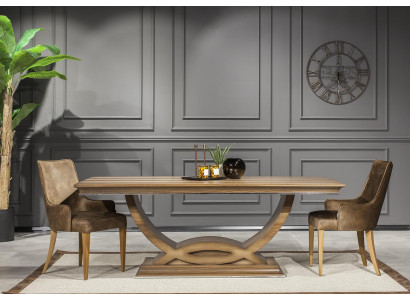 Mesa de jantar luxe 207x101cm madeira elegante