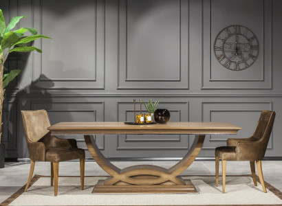 Mesa de jantar luxe 207x101cm madeira elegante