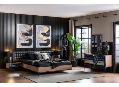 Prática cômoda preta com 139 cm de espaço de armazenamento