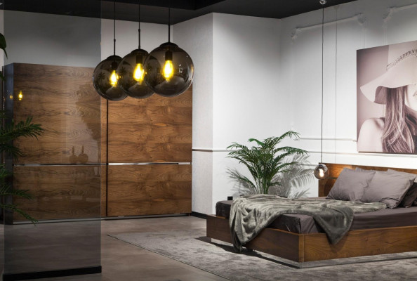 Armário Suuri com portas deslizantes marrons 265 cm