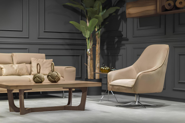 Conjunto de sofá 3+1 lugares com mesa