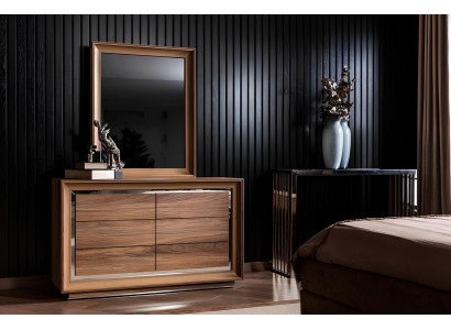 Conjunto de móveis ideal para hotéis, cama confortável, armário, 6 peças