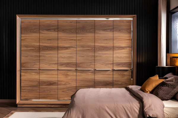 Conjunto de móveis ideal para hotéis, cama confortável, armário, 6 peças