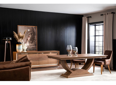 Conjunto de móveis de jantar com mesa e cadeiras