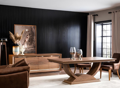 Conjunto de móveis de jantar com mesa e cadeiras