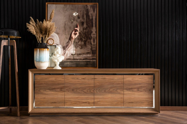 Cômoda de madeira marrom 218 cm